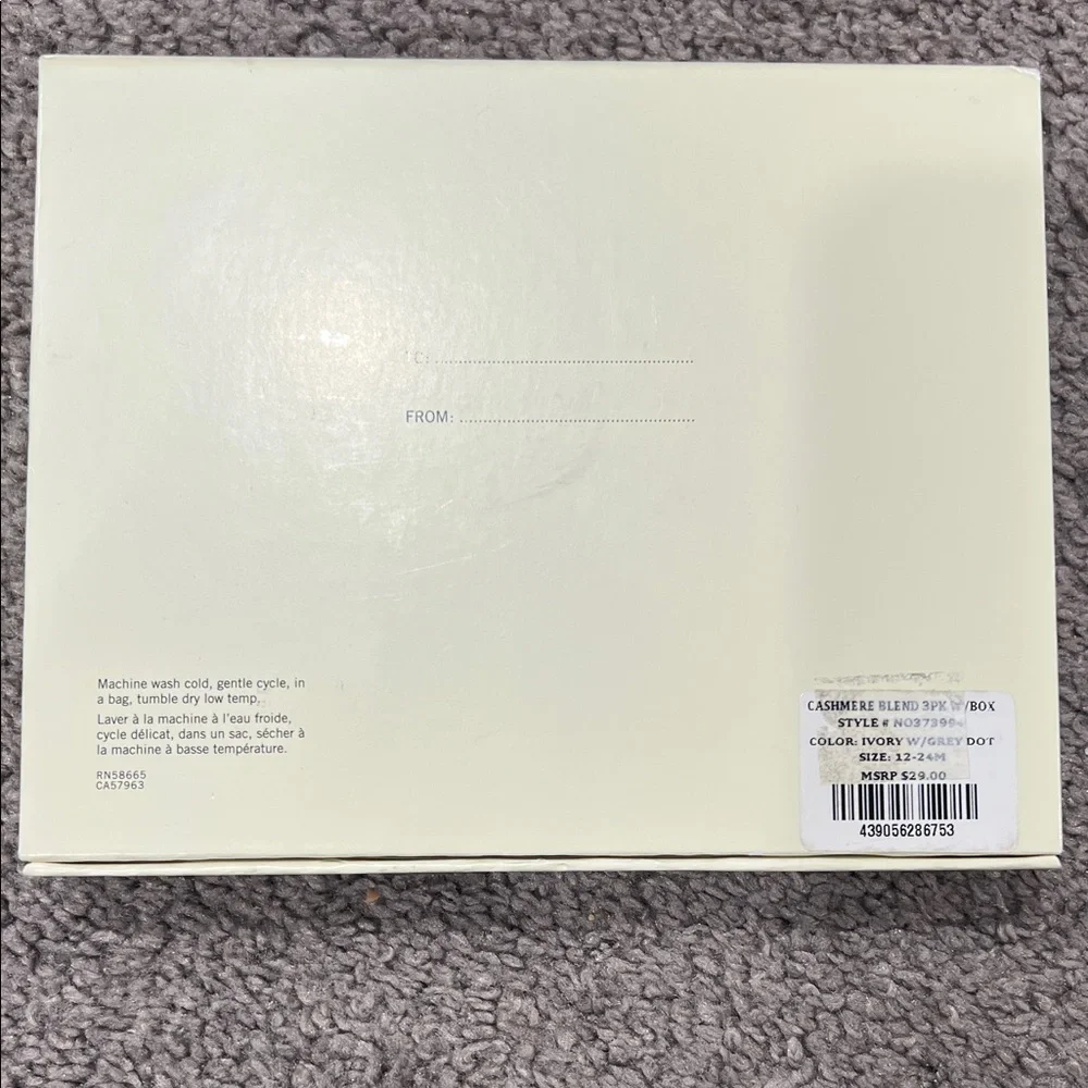 NWT Tucker + Tate Gray and White Baby Socks Trio